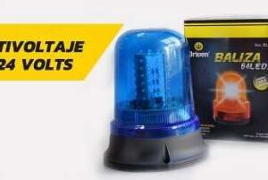 Baliza 64 leds Azul - 12-24v