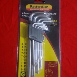Juego Llaves Torx Cortas mm 9 Pzas