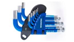 JUEGO 9 LLAVES HEXAGONALES SAE CORTAS CR-V PUNTA REDOND