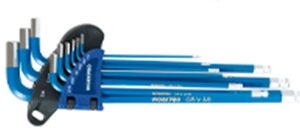 JUEGO 9 LLAVES HEXAGONALES SAE LARGAS PUNTA REDONDA