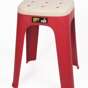 BANQUITO DECO APILABLE 29X29X46 ROJA/BLANCO