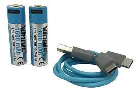 Pila Rec Litio ion - AA 1600 mAh - 1.5v - Tipo C USB c/cable x 2u